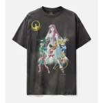 Saint Michael × Saint Seiya T-shirt- Black