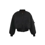 Saint Michael Zip-Up Reversible Ma-1 Jacket- Black
