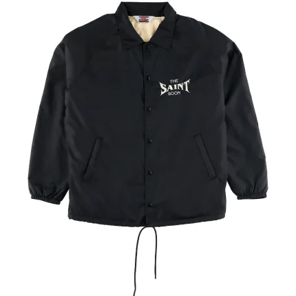 Saint Michael x Shermer Academy Coach Jacket- Black