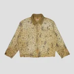 Saint Michael Detroit Beige Artist Edition Button-Up Jacket Front View
