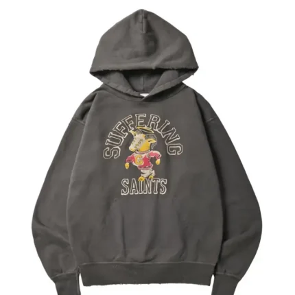 Saint Michael x NEXUSVII Suffering Saint Black Hoodie Front View