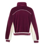 Saint Michael X Lastman Zip-Up Track Burgundy Jacket Front View